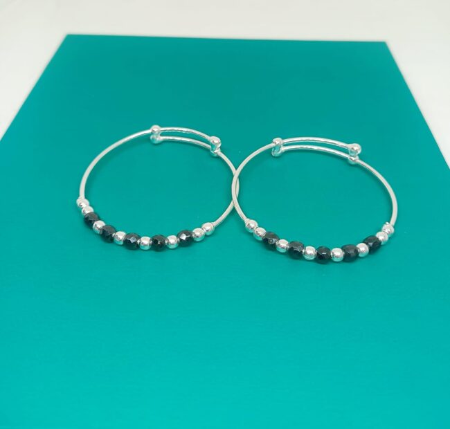 Pure Silver Black Baby Kada - Image 2