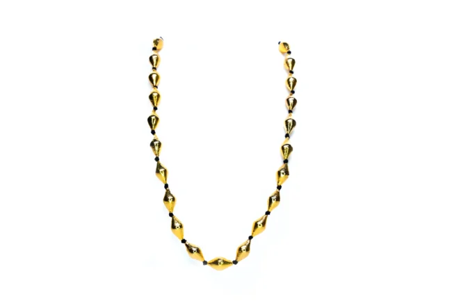Silver gold plating beads bore mala - Image 2