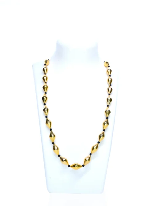 Silver gold plating beads bore mala