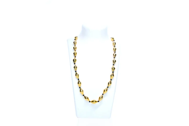 Silver gold plating beads bore mala