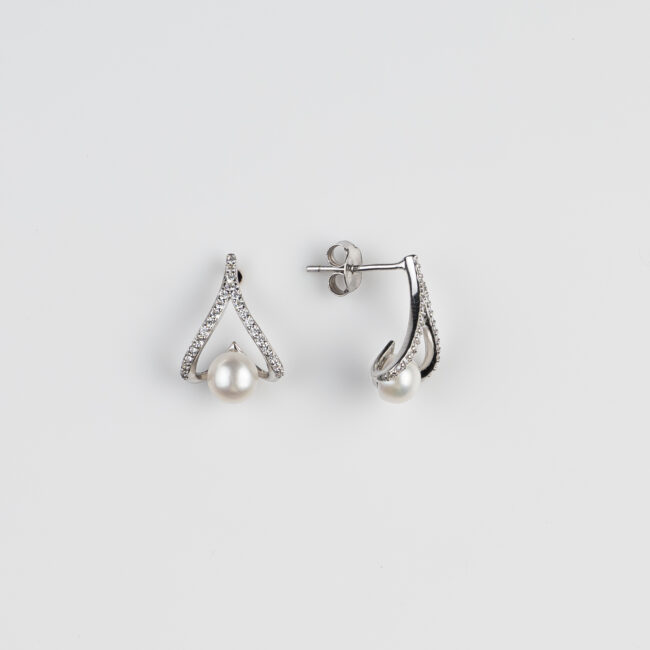 Pure Silver Exclusive Drop Pearl Set - Image 3