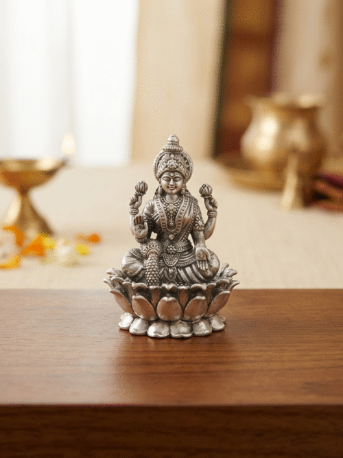 92.5 hallmarked silver antique Laxmi Idol