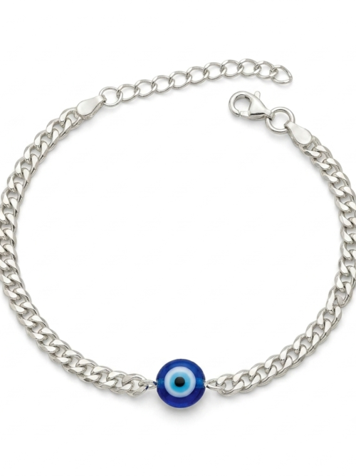 silver evil eye bracelet