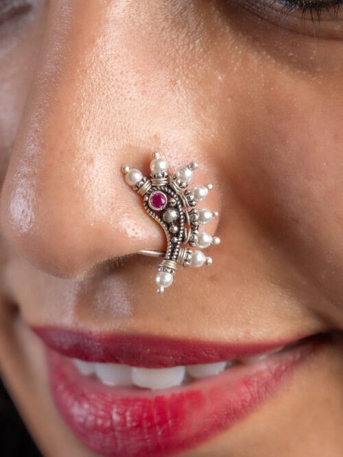 Pure Silver Pearl Nath