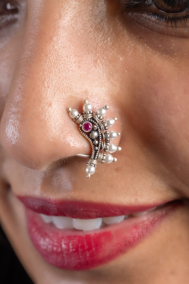 Pure Silver Pearl Nath