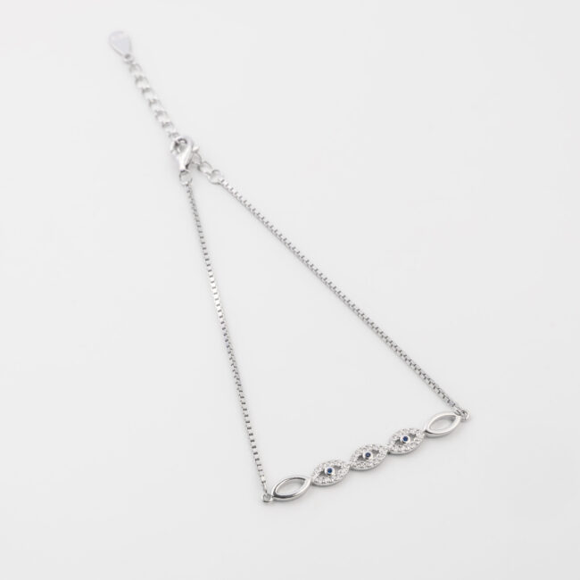Pure Silver Eye Design Bracelet - Image 3