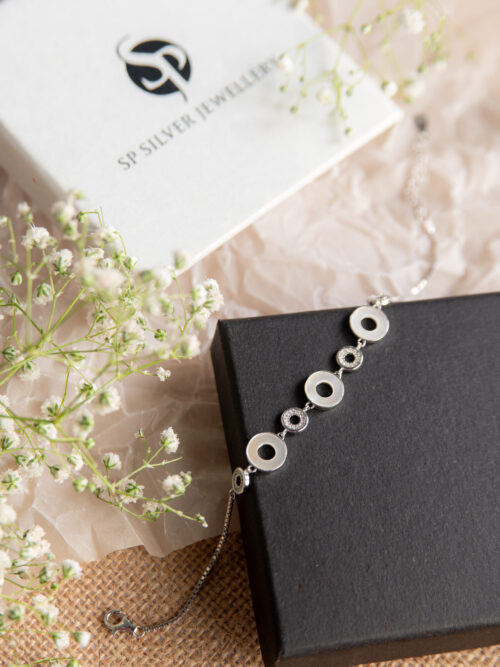 Pure Silver Circular Bracelet