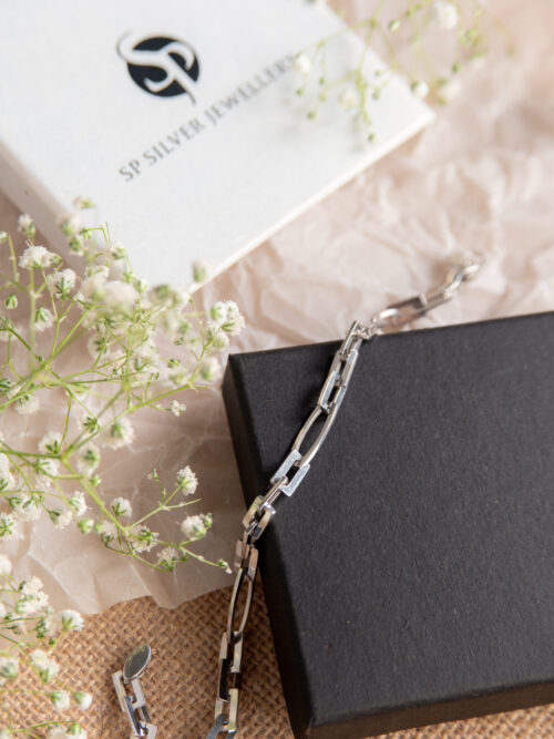 Pure Silver Platinum Design Bracelet