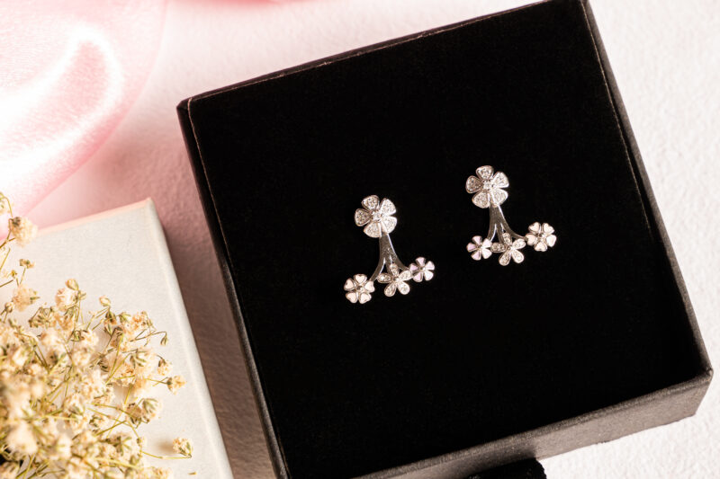 Pure Silver 2 in 1 Flower Earring