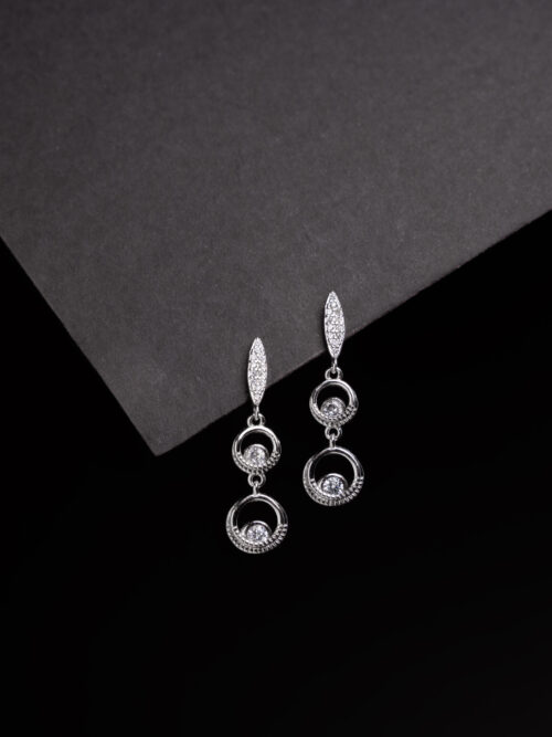 Pure Silver Teardrop Shaped Earring