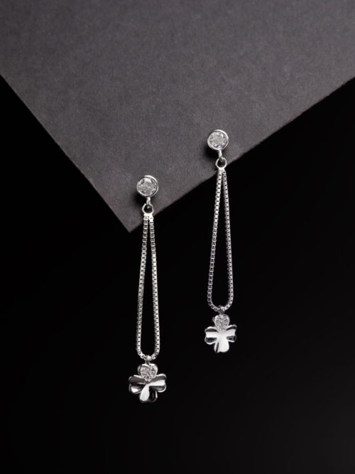 Sterling Silver Flower Design Earring