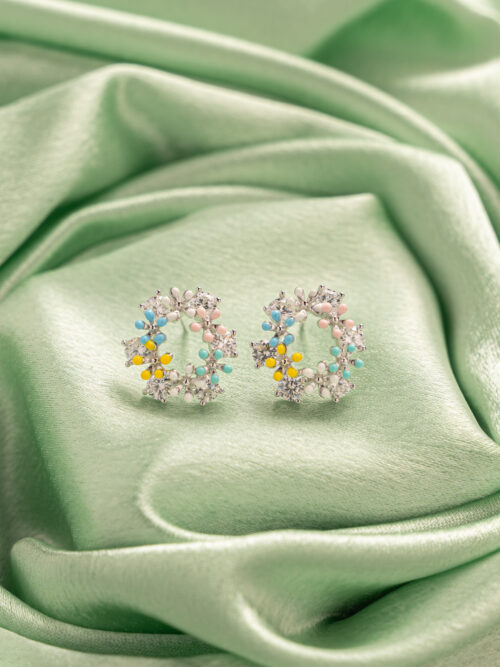 Pure Silver Floral Earring