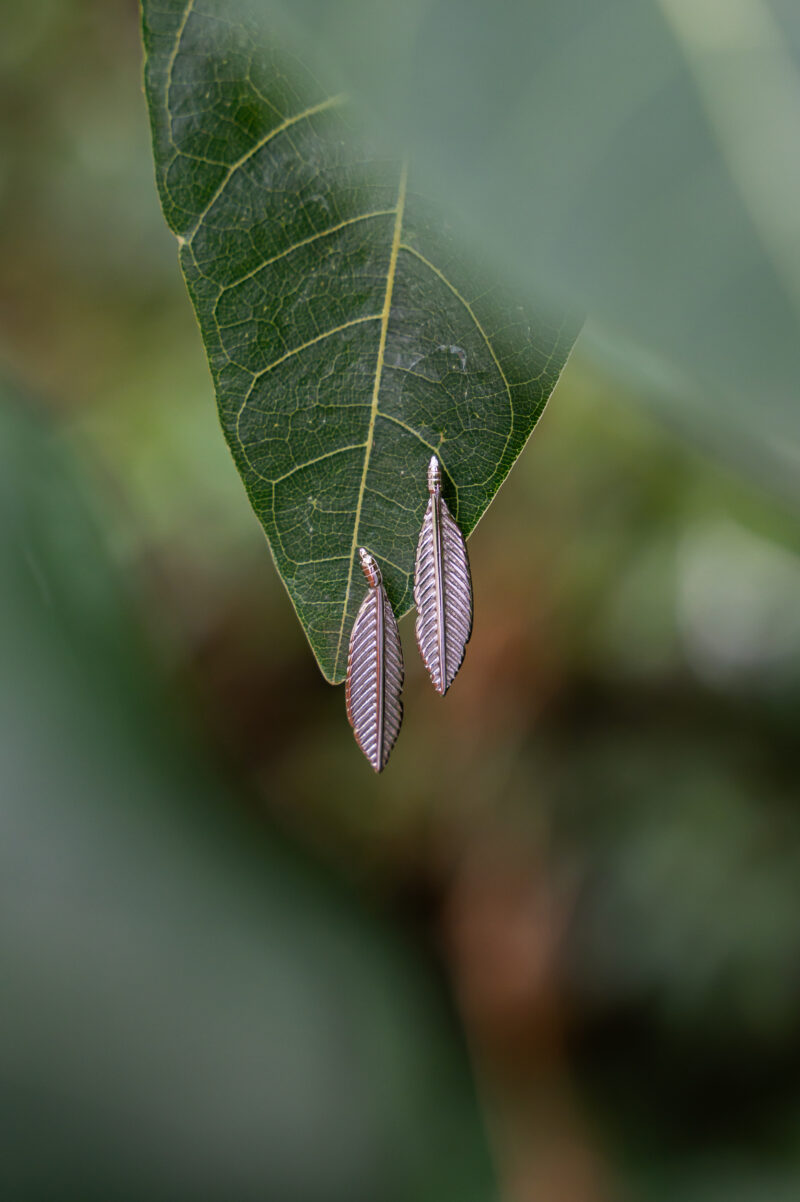 Pure Silver Leave Earring