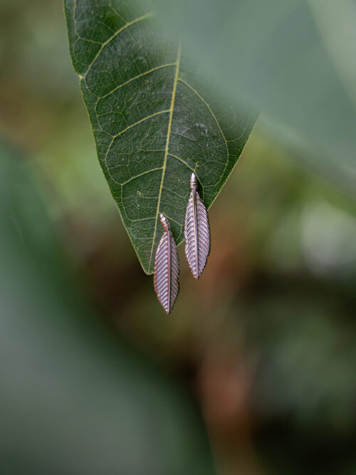 Pure Silver Leave Earring