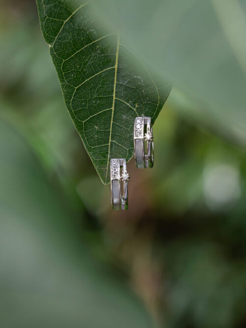 Pure Silver Mother Pearl Whith Diamond Stone Bali