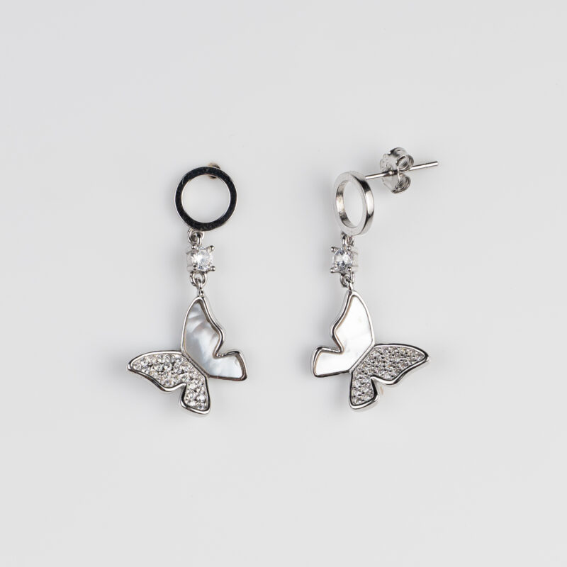 Pure Silver Butterfly Earring Earring - Image 3