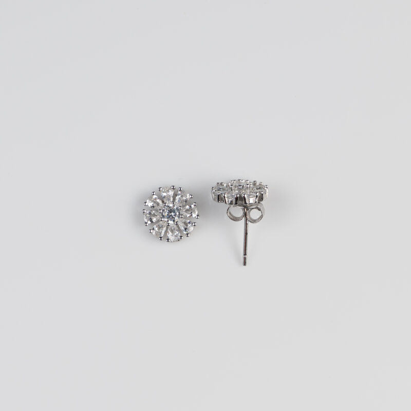 Pure Silver AD Stone Dimond Earring - Image 3