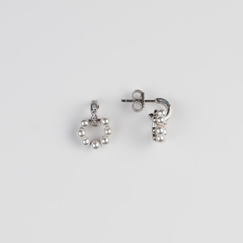 Pure Silver Pearl Dangler Earring - Image 3