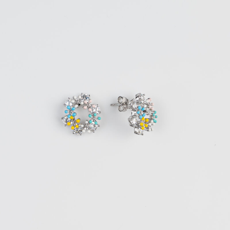 Pure Silver Floral Earring - Image 3