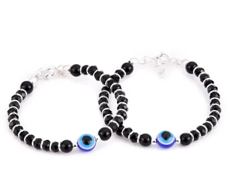 Pure Silver Evil Eye Nazariya Anklet - Image 2