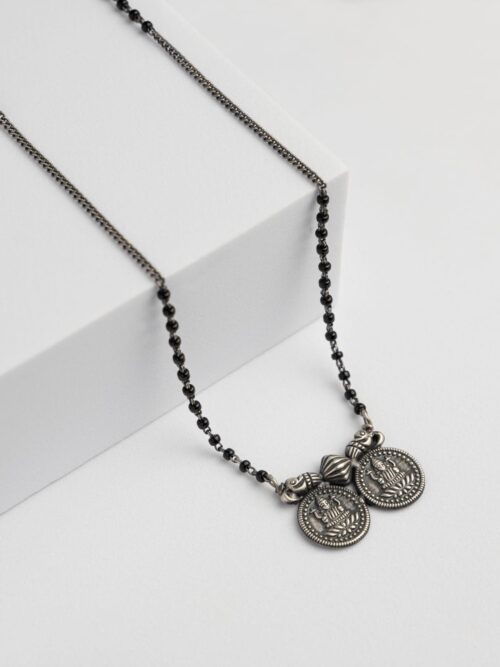 Pure Silver Laxmi Kasu Mangalsutra