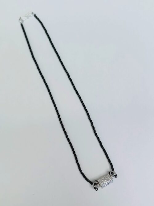 Pure Silver Designer Dumbru Bead Mangalsutra