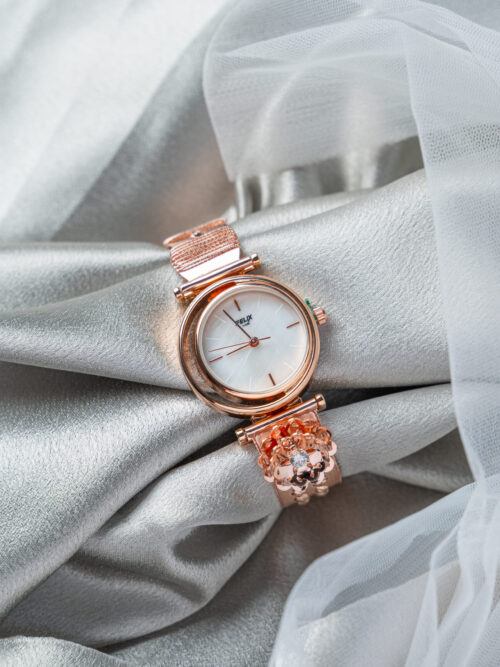 Pure Silver Rose Gold Classic Watch
