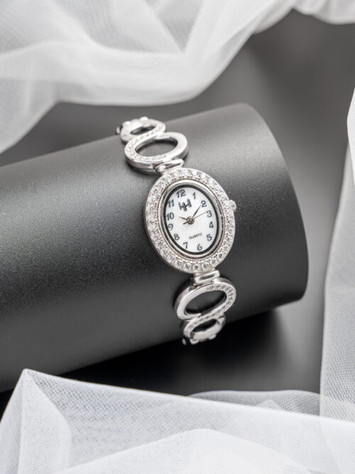 Pure Silver Infinity Pattern Watch