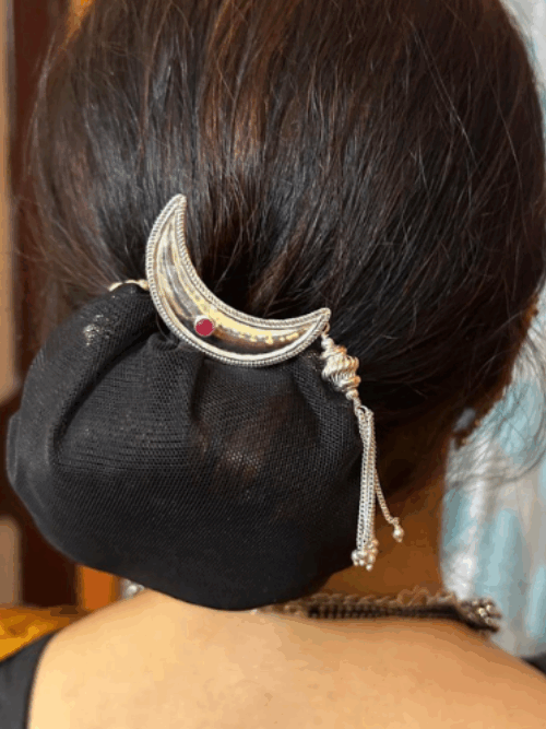 Pure Silver Chaand Hair Juda