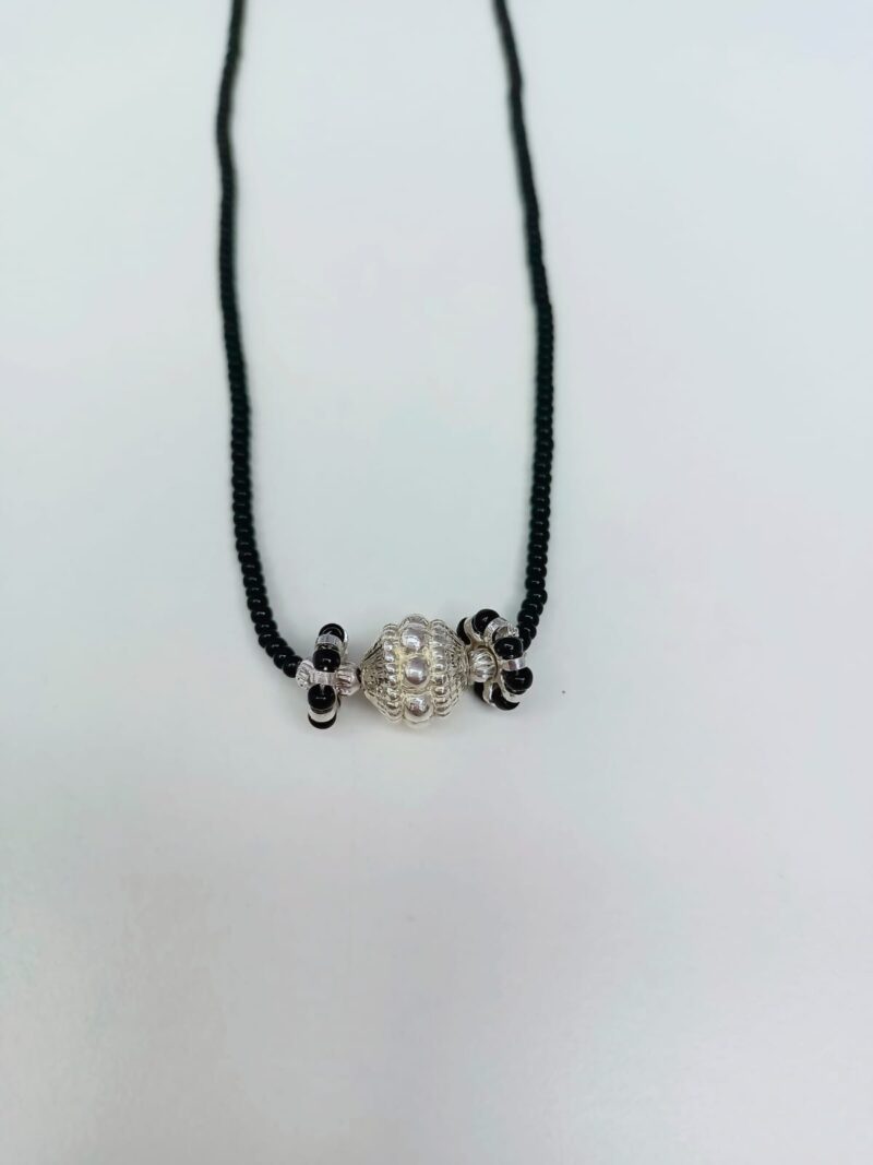 Pure Silver Designer Bead Mangalsutra - Image 2