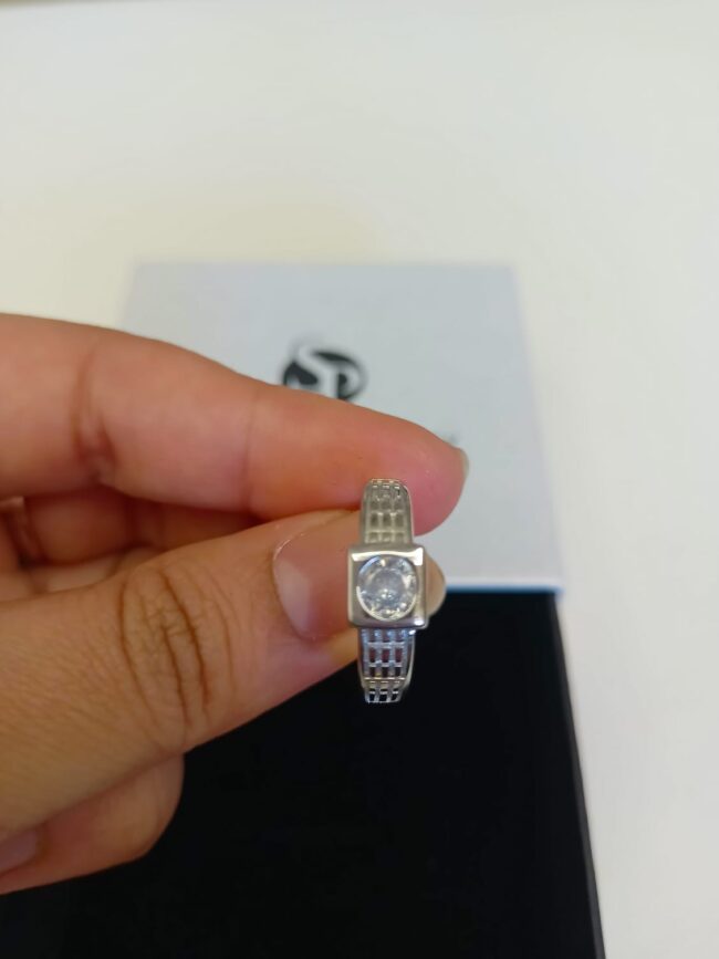 Pure Silver Machine Box Cutting Ring - Image 2