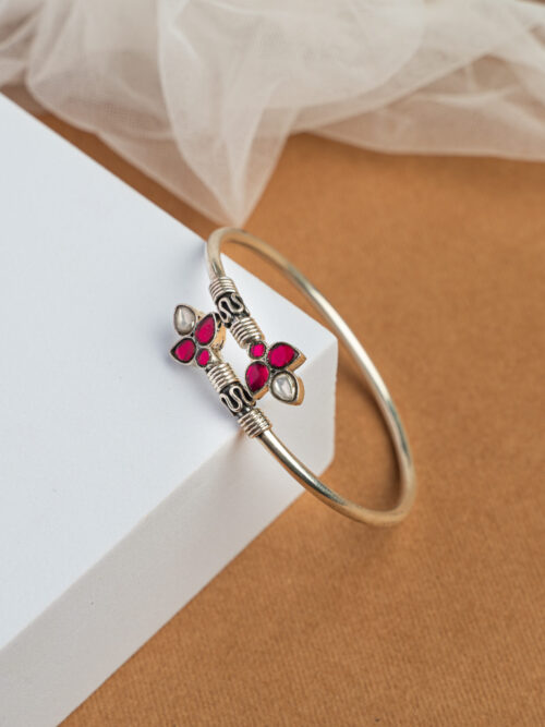 Pure Silver Double Loutus Kada