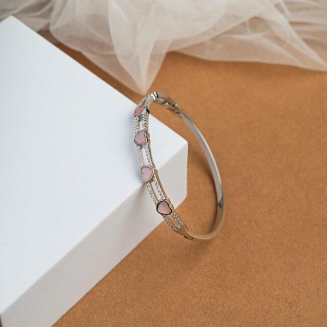 Pure Silver Heart Kada