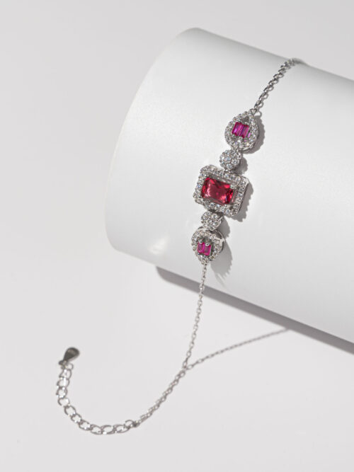 Pure Silver Solitaire Bracelet