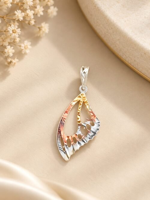 Pure Silver Butter Fly Wing Pendant
