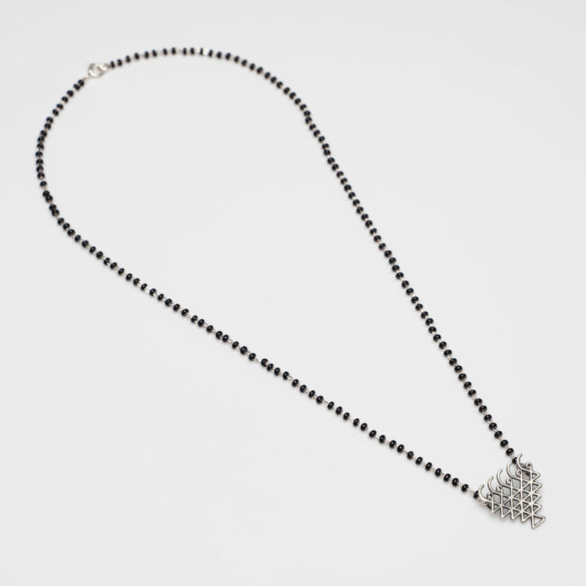 Pure Silver Saraswati Mangalsutra Set - Image 2