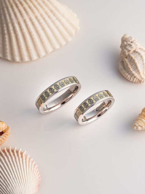 Pure Silver Couple Glow Ring