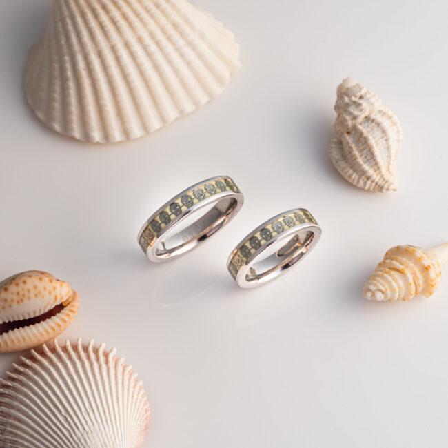Pure Silver Couple Glow Ring