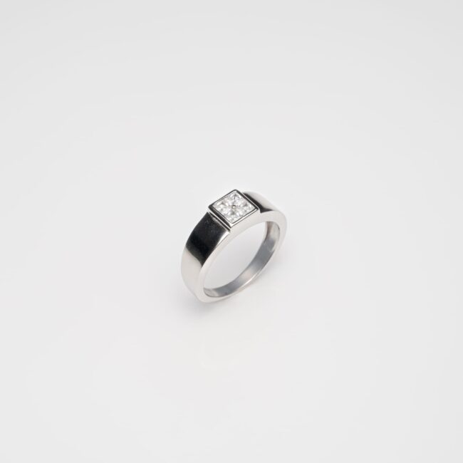 Pure Silver Mens Solider Finger Ring - Image 2