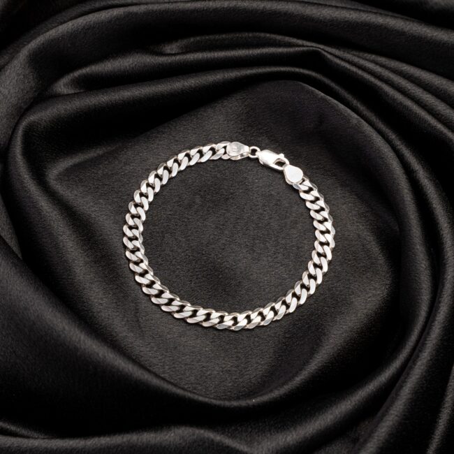 Pure Silver Curb Bracelet