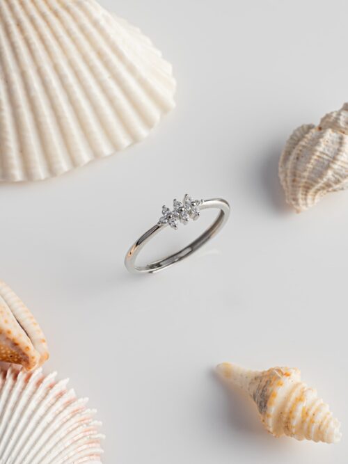 Pure Silver Connect Stone Ring