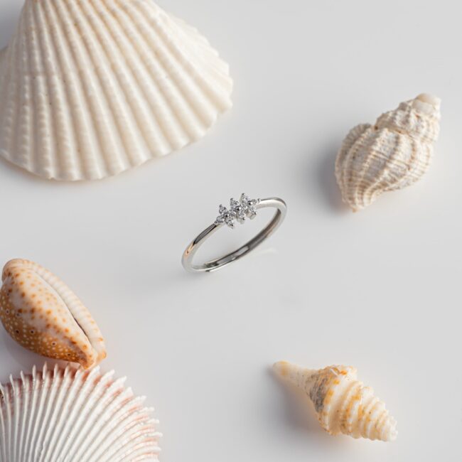 Pure Silver Connect Stone Ring