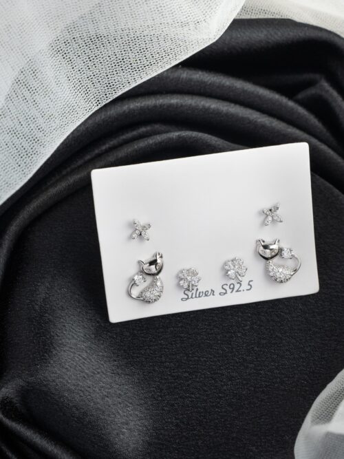 Pure silver Pack of 3 Kitten Set