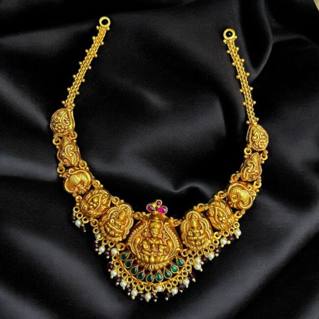 Pure Silver Laxmi Necklace