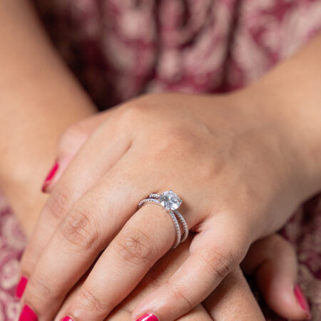 silver solitaire ring