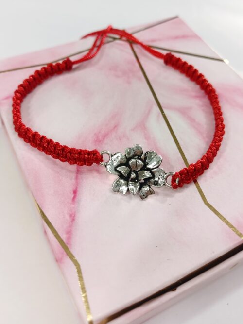silver rakhi
