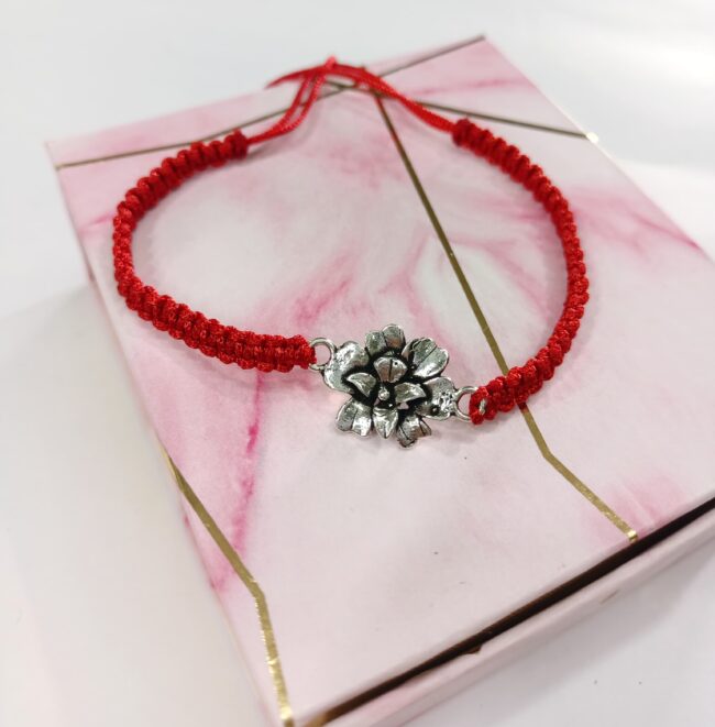 silver rakhi