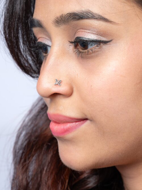 silver nose ring