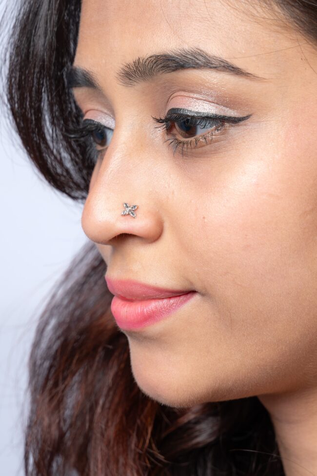 silver nose ring