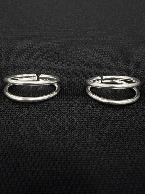 Pure Silver Dual Layer Toe Ring